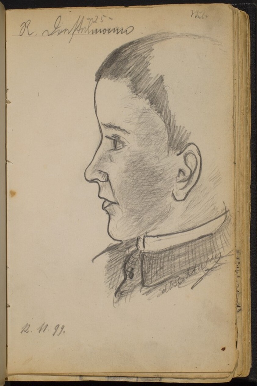 Boy in Profile to the Left