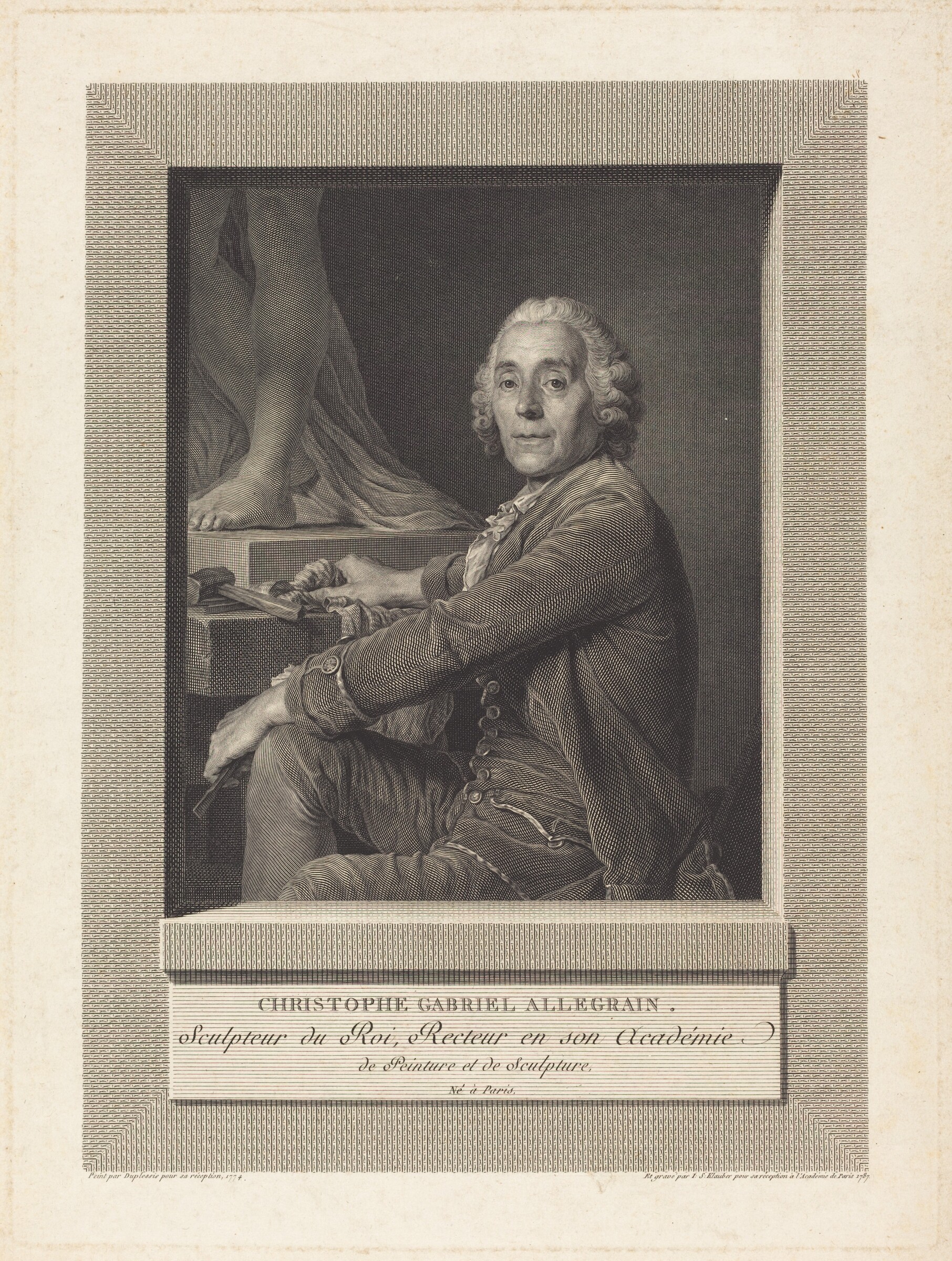 Christophe Gabriel Allegrain, Ignaz Sebastian Klauber after Joseph Siffred Duplessis, 1787