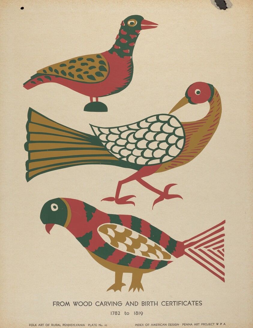 Plate 10: From Portfolio "Folk Art of Rural Pennsylvania"