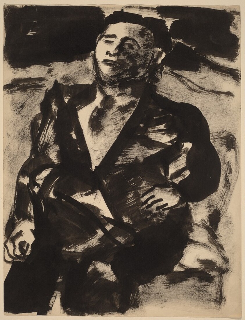 Seated Man Wearing a Jacket