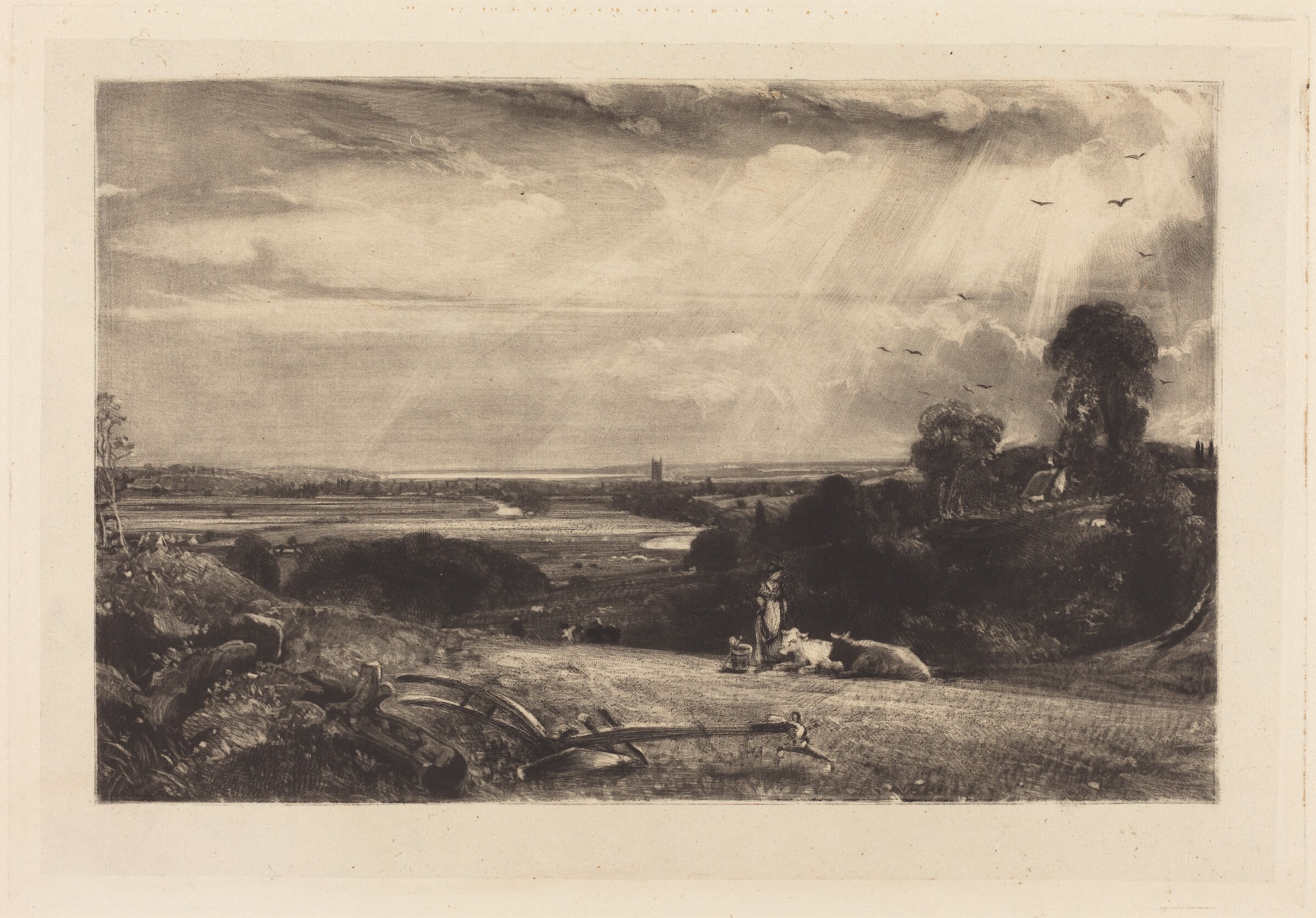 Summer Morning, David Lucas after John Constable, in or after 1830