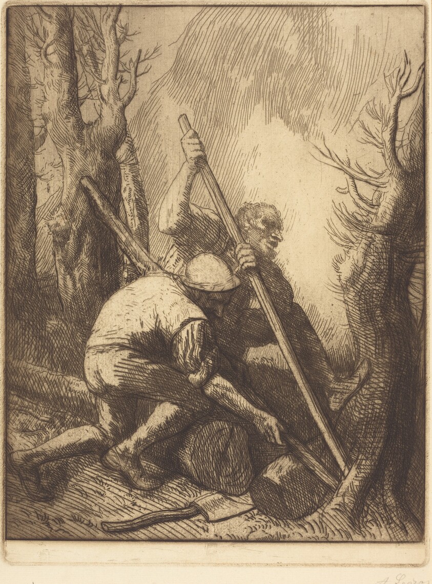Woodcutters, 3rd plate (Les bucherons)