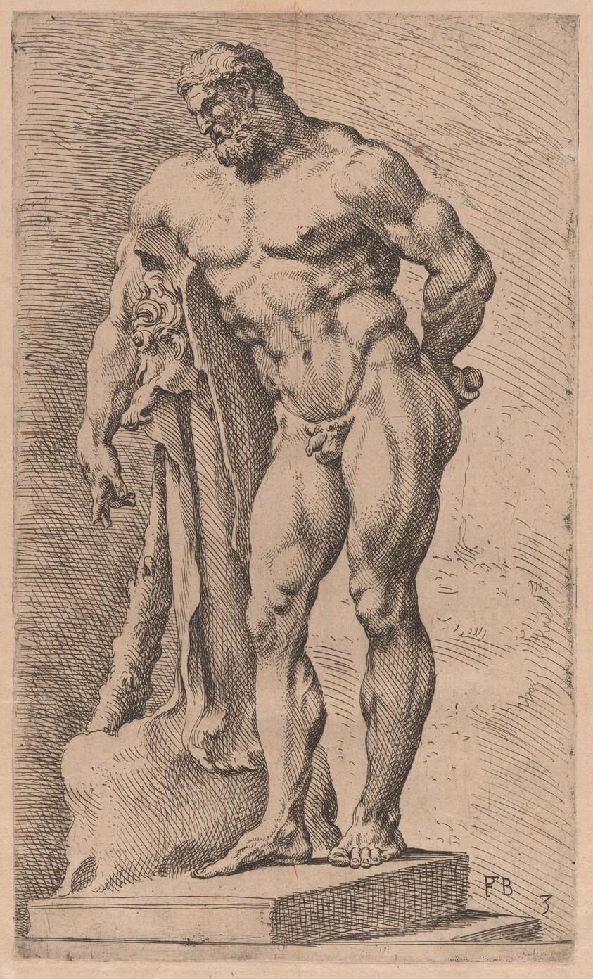 The Farnese Hercules, three-quarter view turned to left  [plate 3]