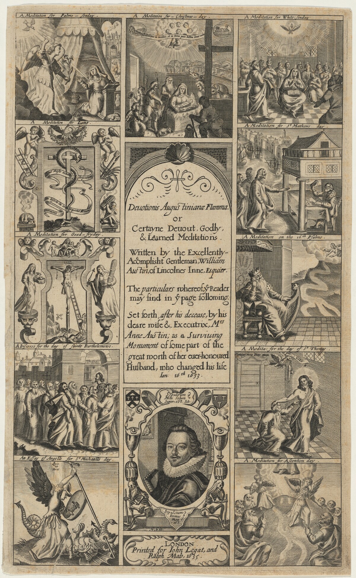 Title Page for Devotionis Augustinianae Flamma, by William Austin