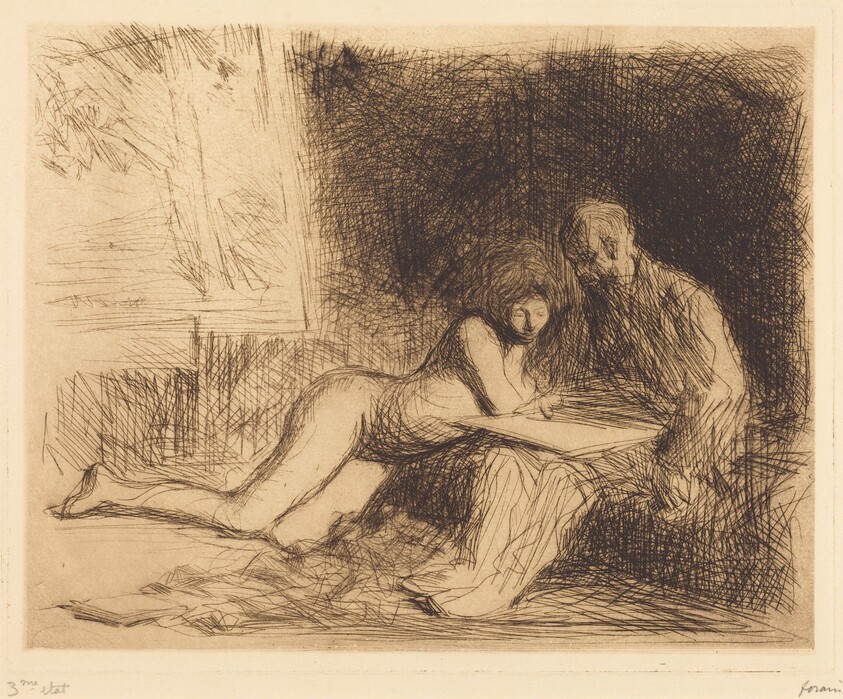 Le repos du modèle (4e planche) (The Model's Rest) (fourth plate)