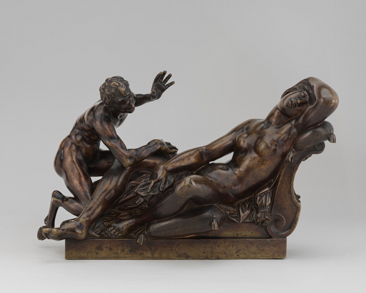 Sleeping Nymph with Satyr