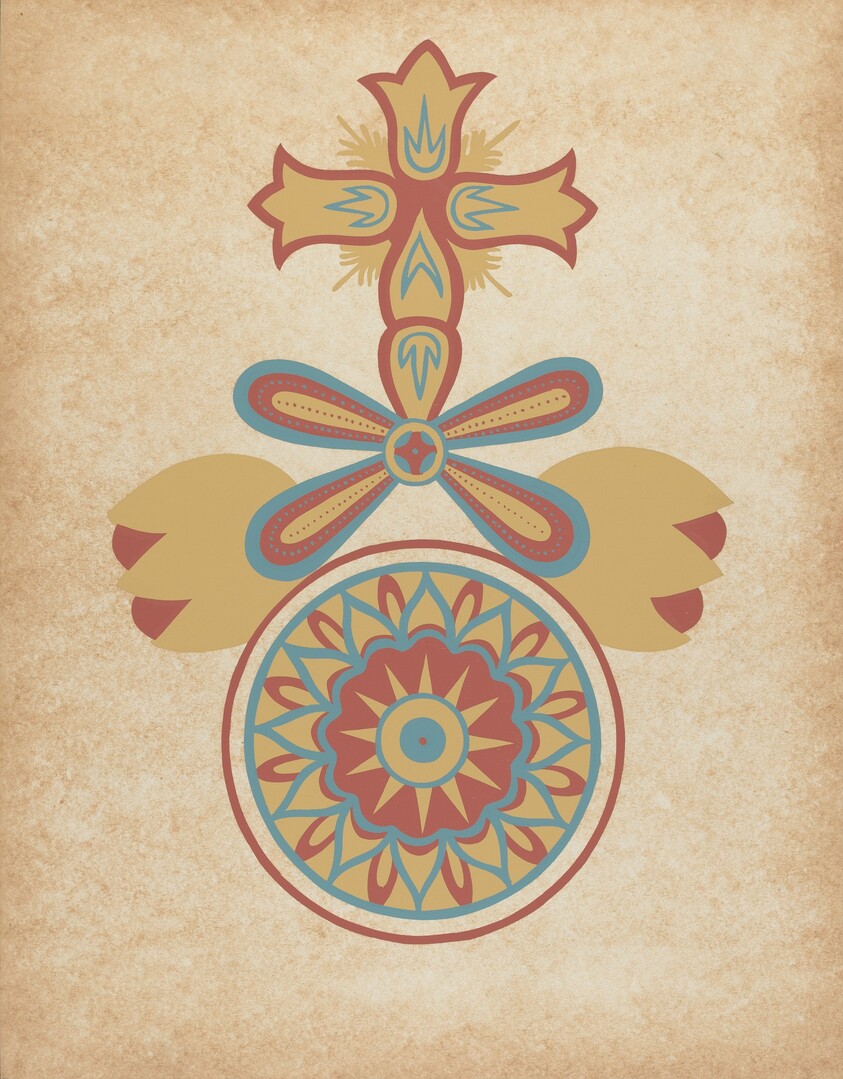 Santa Barbara Mission Doorway Design from the portfolio "Decorative Art of Spanish California"