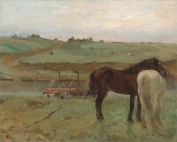 Horses in a Meadow, Edgar Degas, 1871