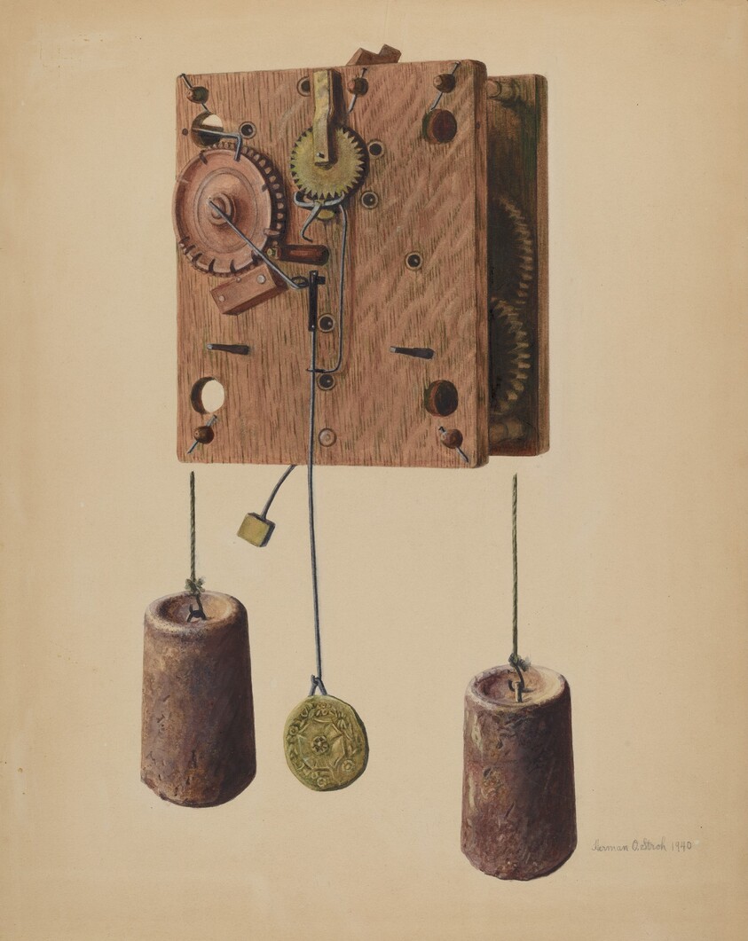 Mechanism of Eli Terry Clock