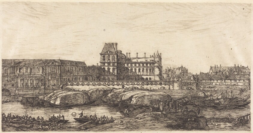 L'ancien Louvre d'après une peinture de Zeeman, 1651 (The Old Louvre, from a Painting by Zeeman, 1651)