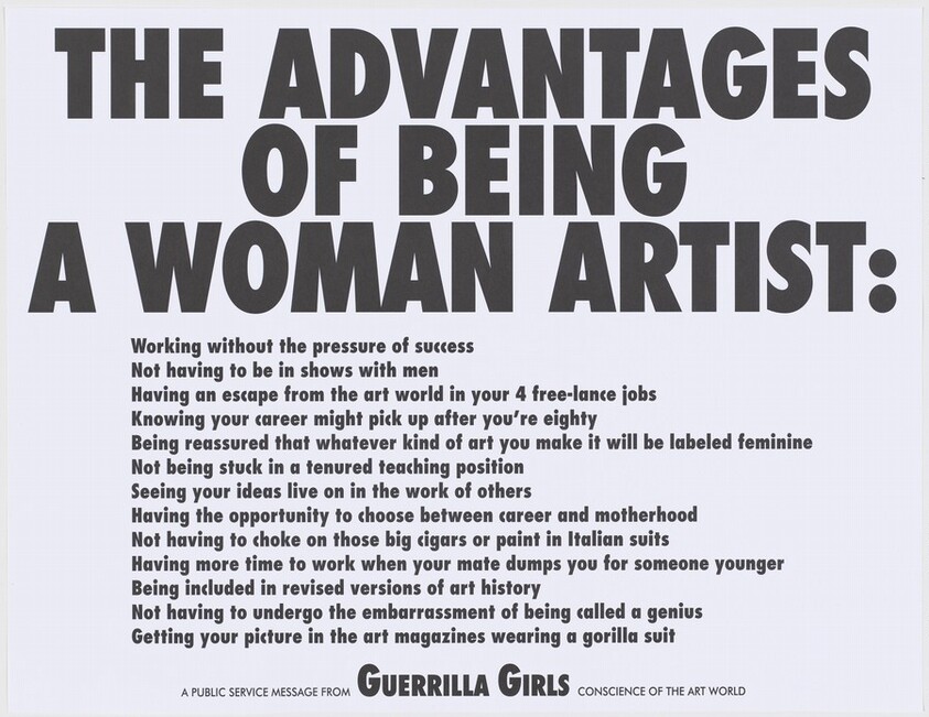 The Advantages of Being a Woman Artist
