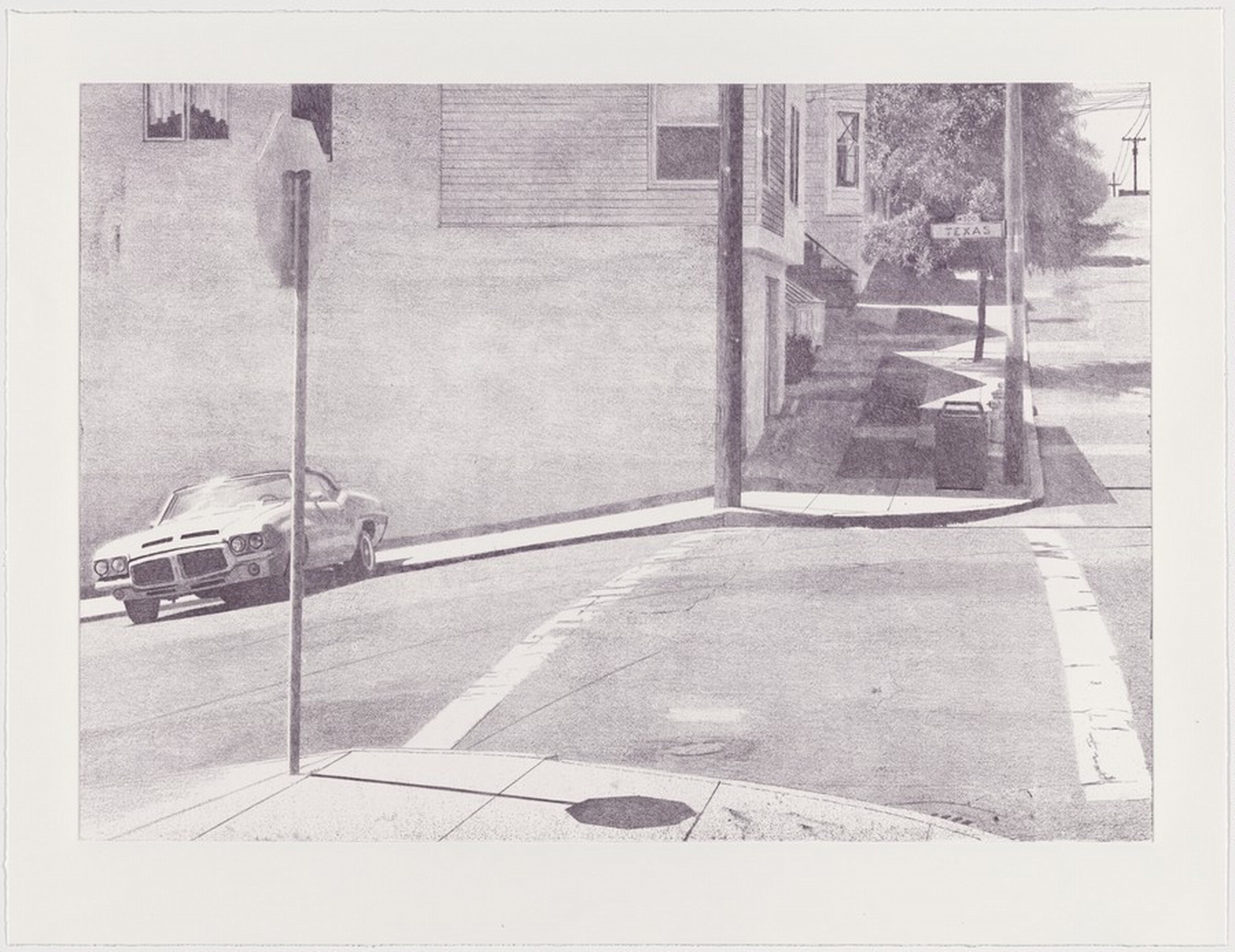 Texas and 20th Intersection [working proof 1], Robert Bechtle, 2004