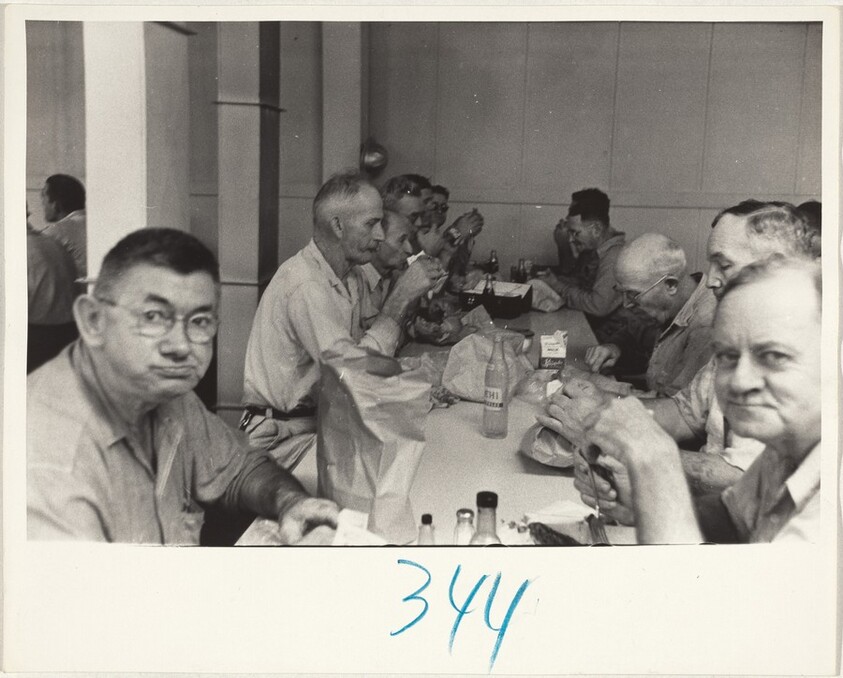Workers at lunchtime, Esso plant cafeteria--Baton Rouge, Louisiana