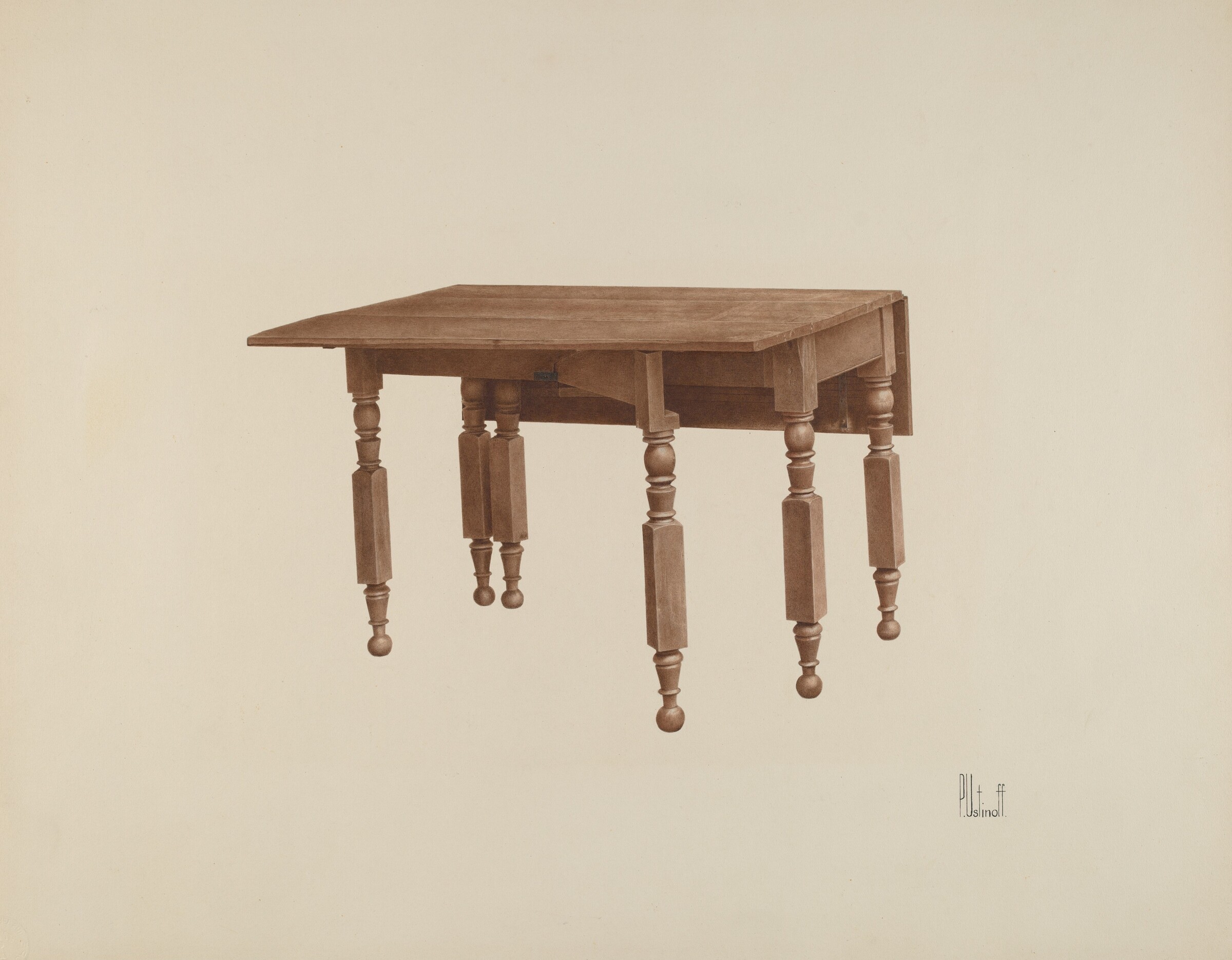Gateleg Table, Peter C. Ustinoff, c. 1942
