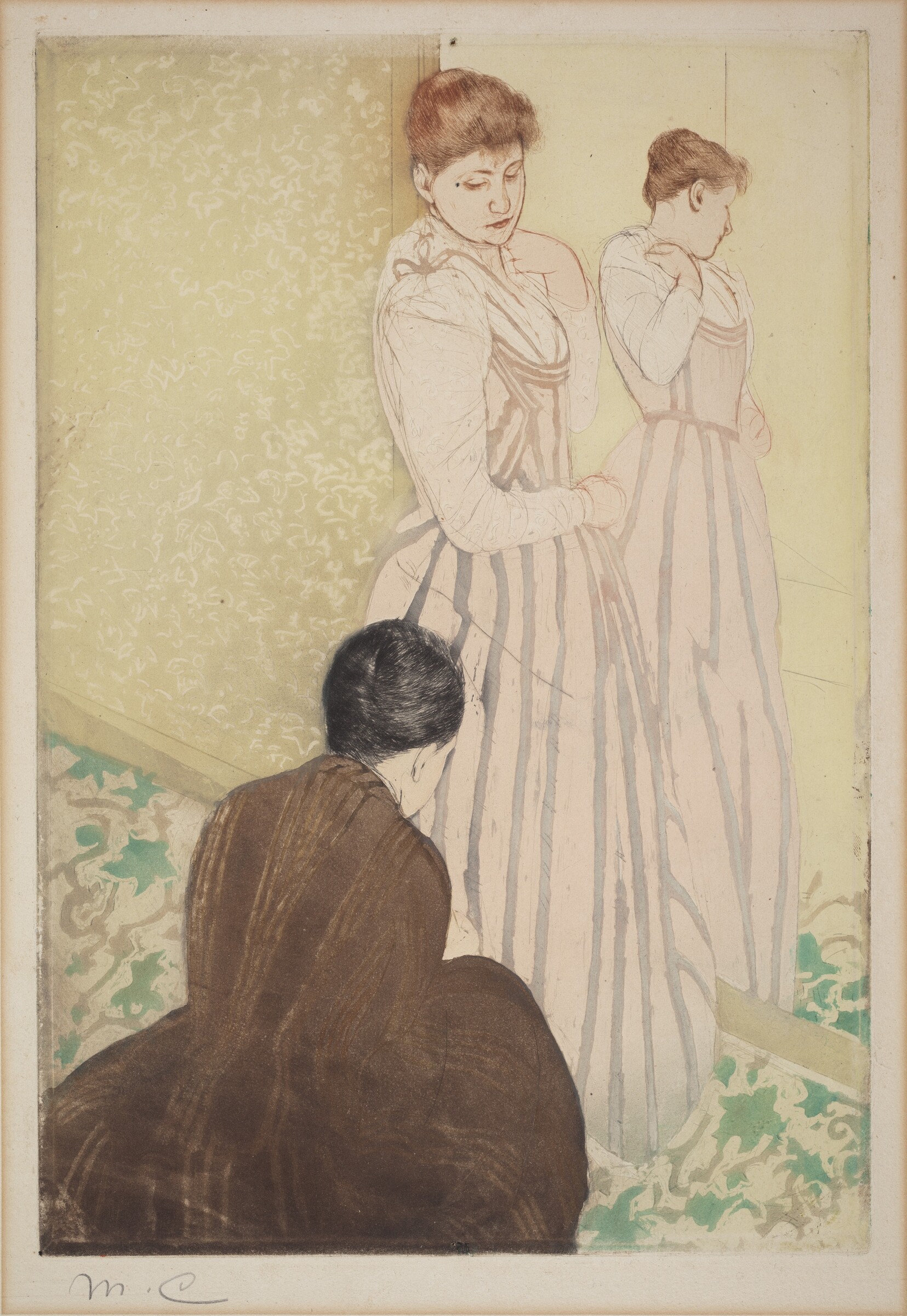 The Fitting, Mary Cassatt, 1890-1891