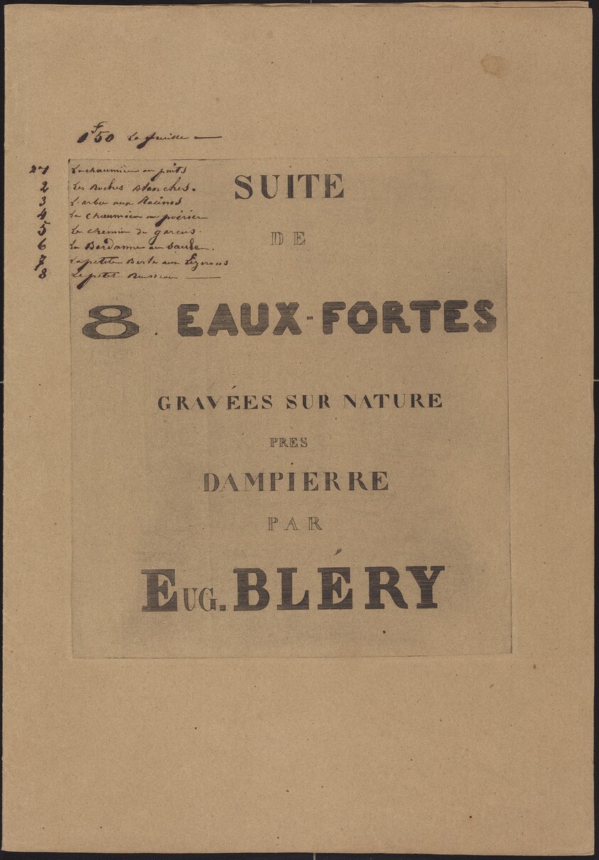 8 Eaux-Fortes Gravées sur Nature