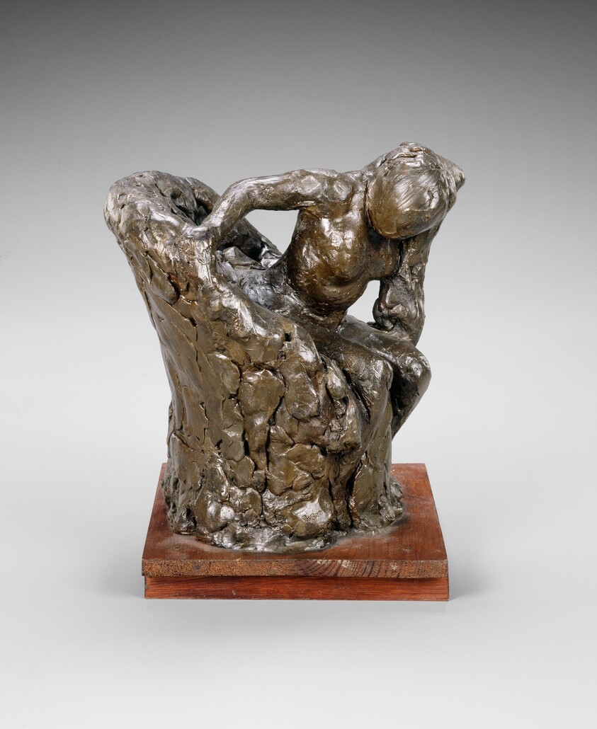 Woman Seated in an Armchair, Wiping Her Neck