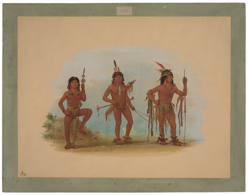 Lengua Medicine Man with Two Warriors