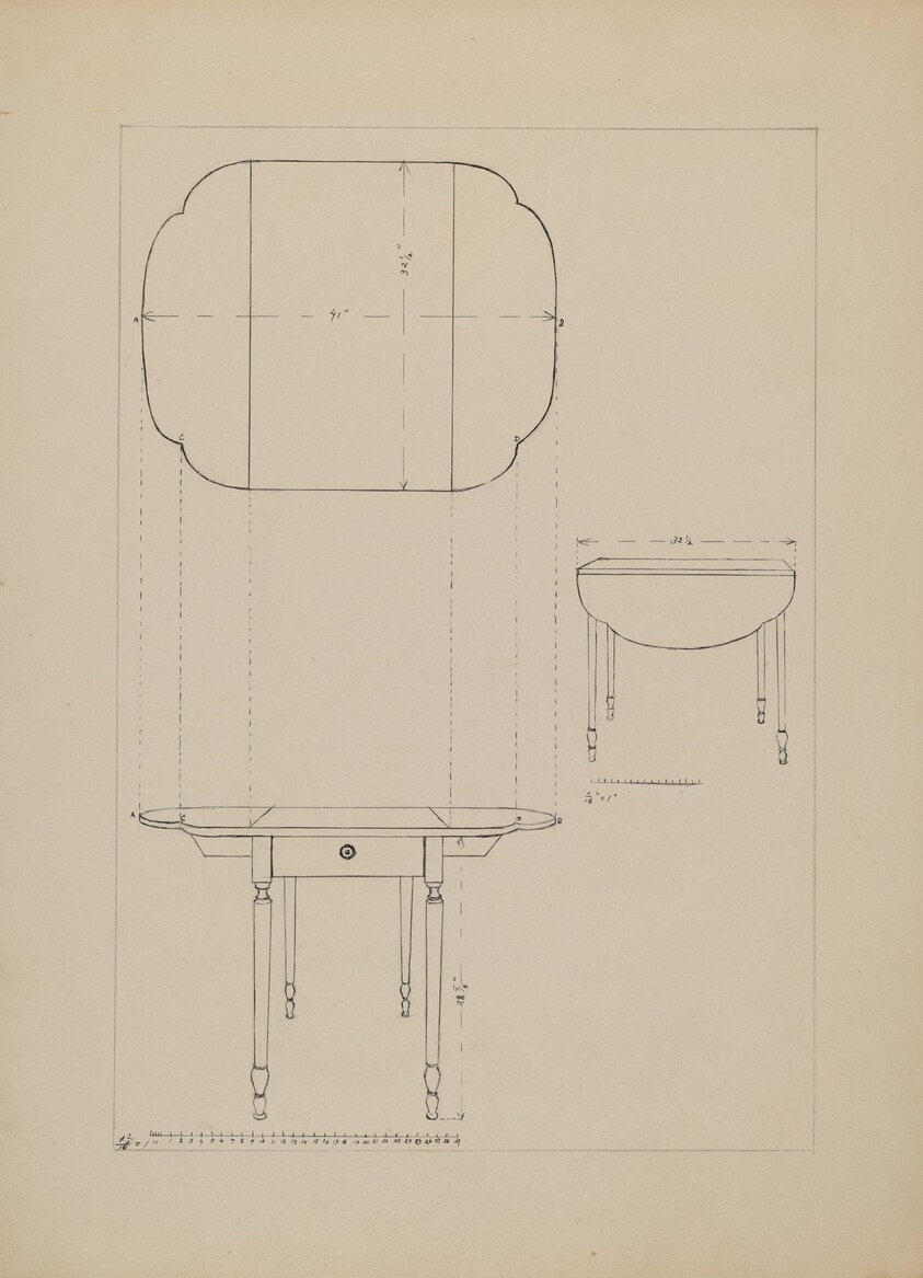 Oval Table Drop Leaf
