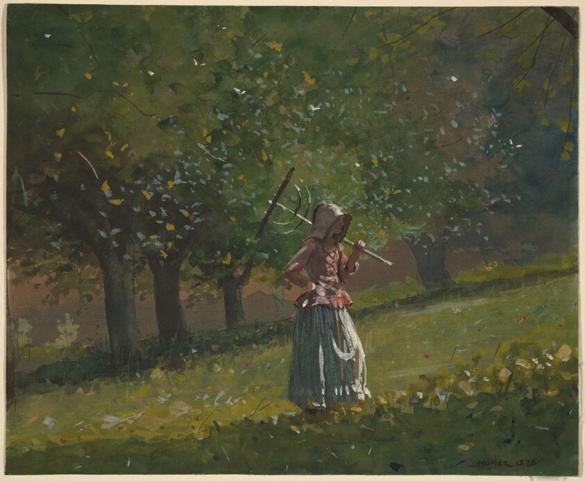 Girl with Hay Rake
