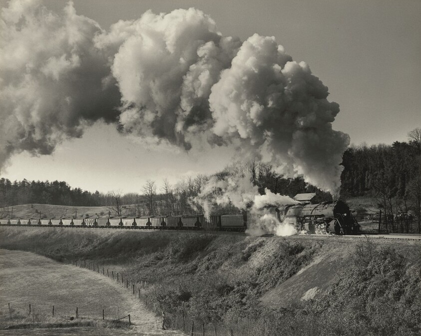 Coal Extra Passing Over Blue Ridge Grande, East of Roanoke, Virginia