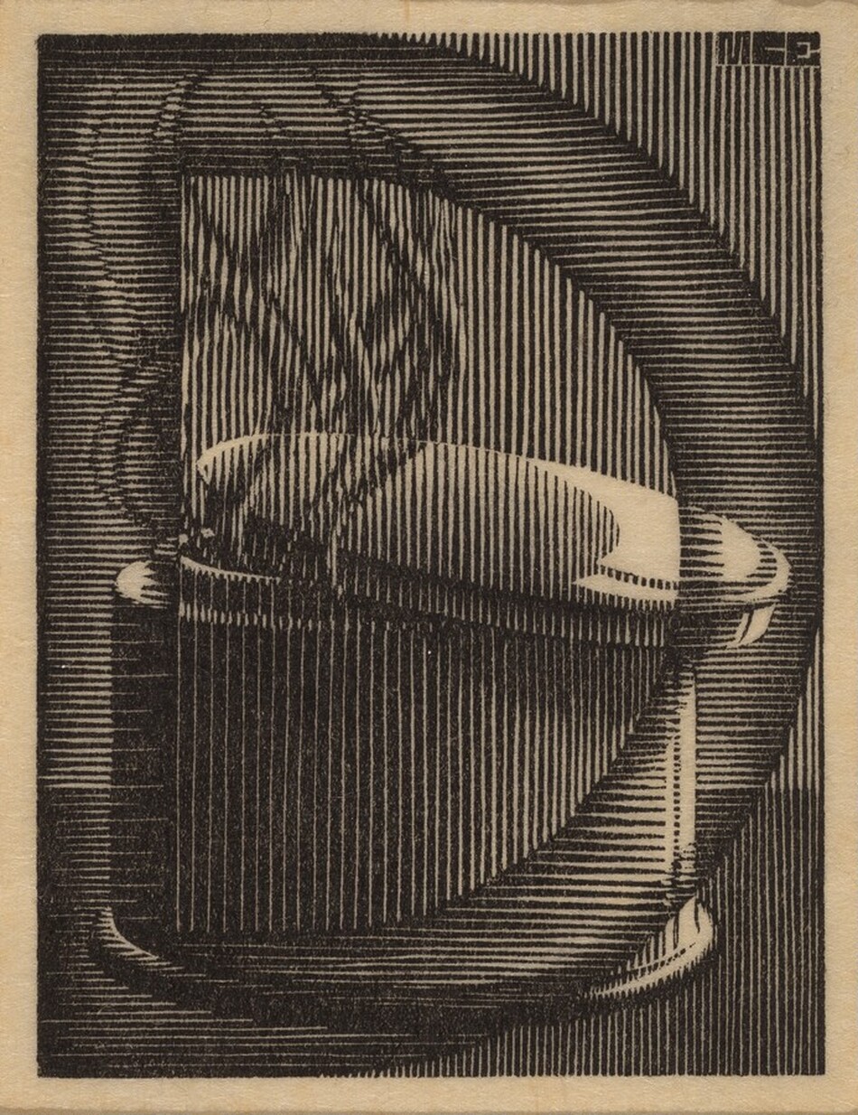 Four Regular Solids by M.C. Escher