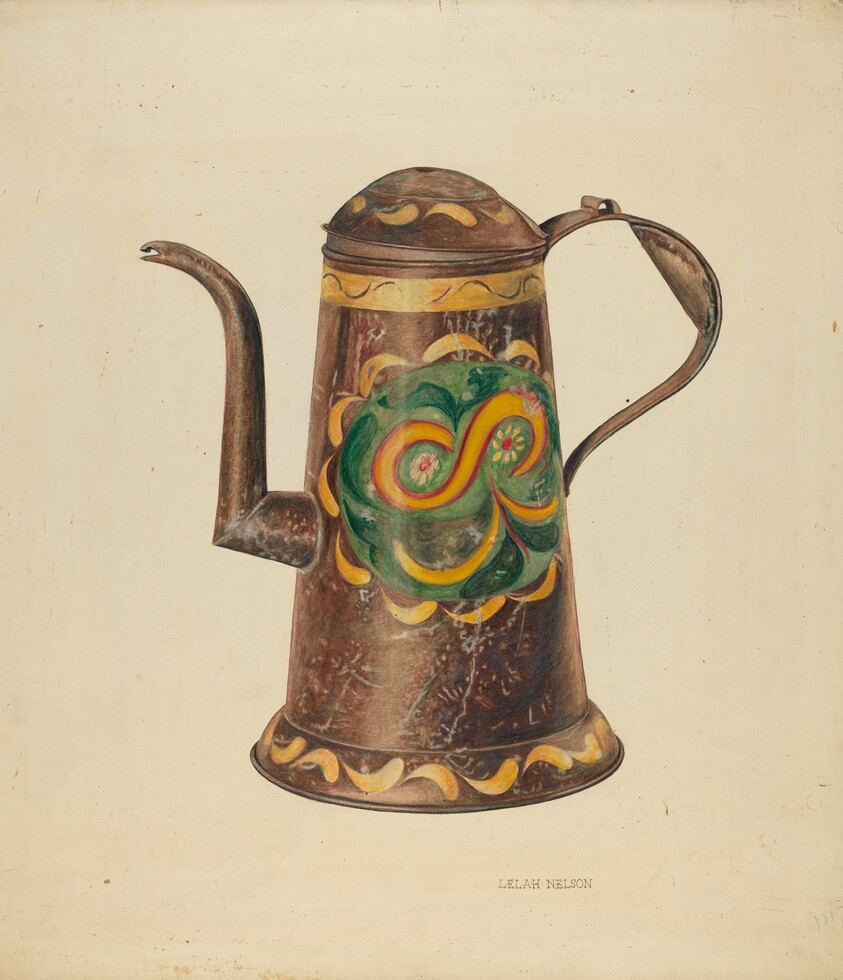Toleware Coffee Pot