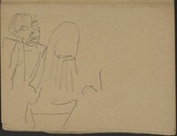 Singender (?) Mann und begonnene Studie (Two Figures, One Might Be Singing) [p. 15], Max Beckmann