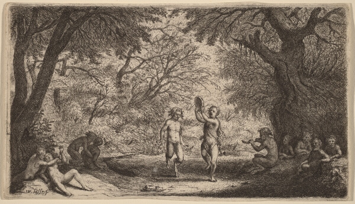Bacchanal with a Dancing Couple in the Center