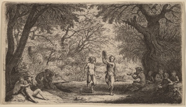 Bacchanal with a Dancing Couple in the Center