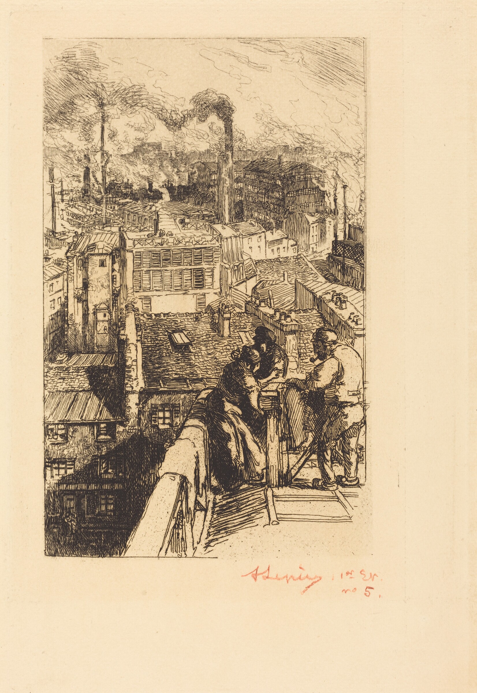 Gobelins Quarter (Le quartier des Gobelins), Auguste Lepère, 1893
