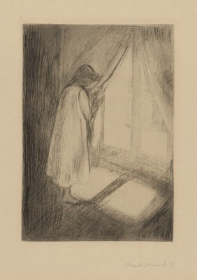 The Girl at the Window (Piken ved vinduet), Эдвард Мунк, 1894