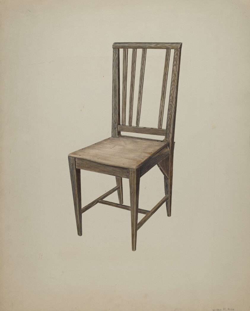 Wooden Straight Chair