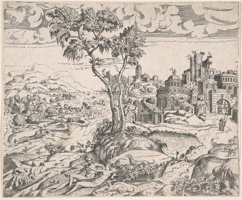 Imaginary Landscape with an Amorous Couple