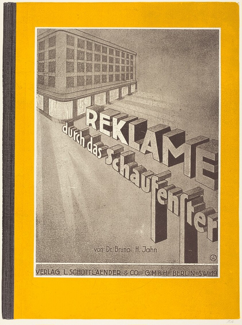 Reklame durch das Schaufenster