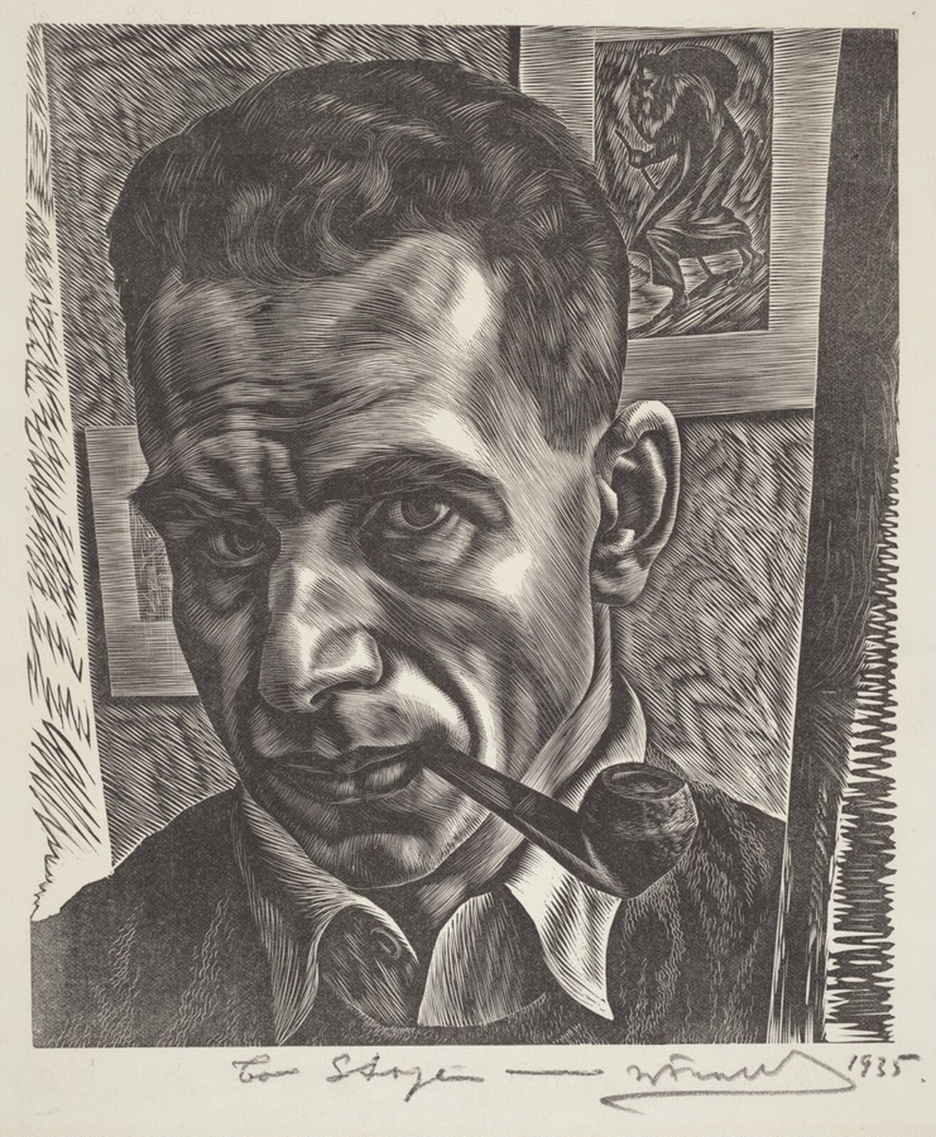 Self-Portrait, Isac Friedlander, 1935