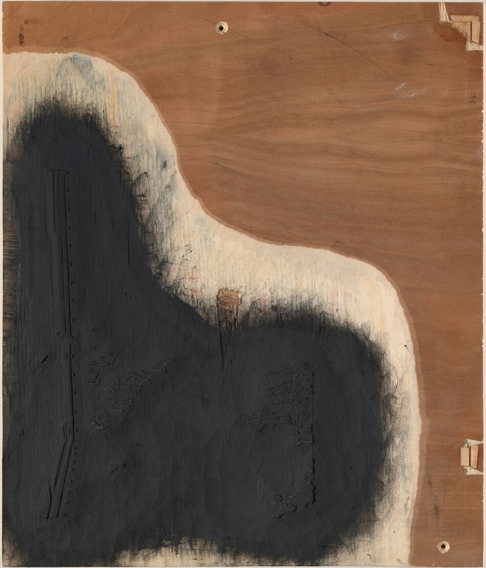 Study VI, New York Harbor [verso, #35, dark green] by Richard