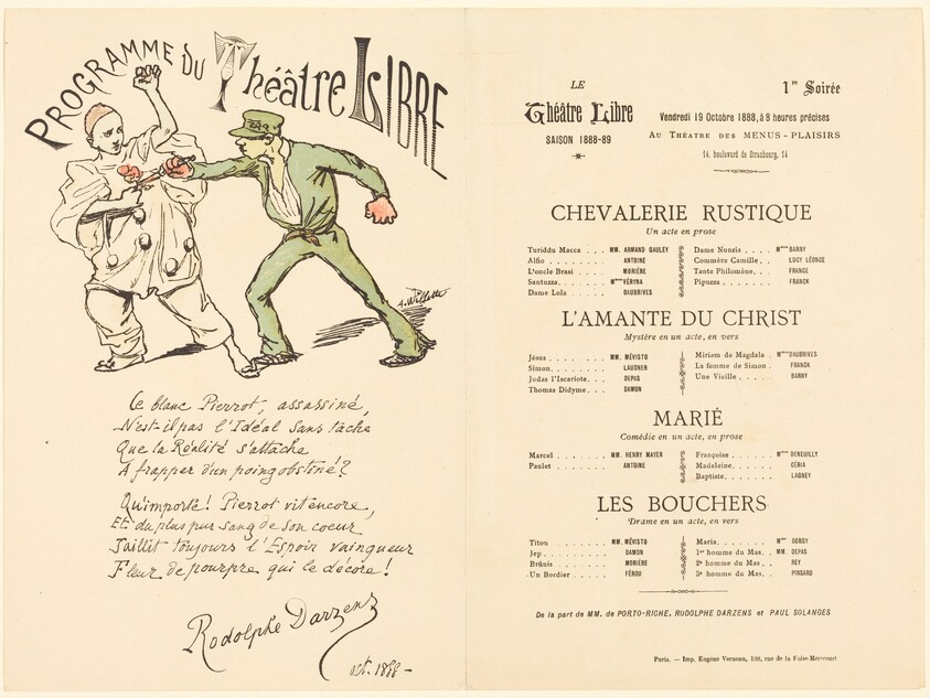 Chevalerie rustique; L'Amante du Christ; Marié; Les Bouchers
