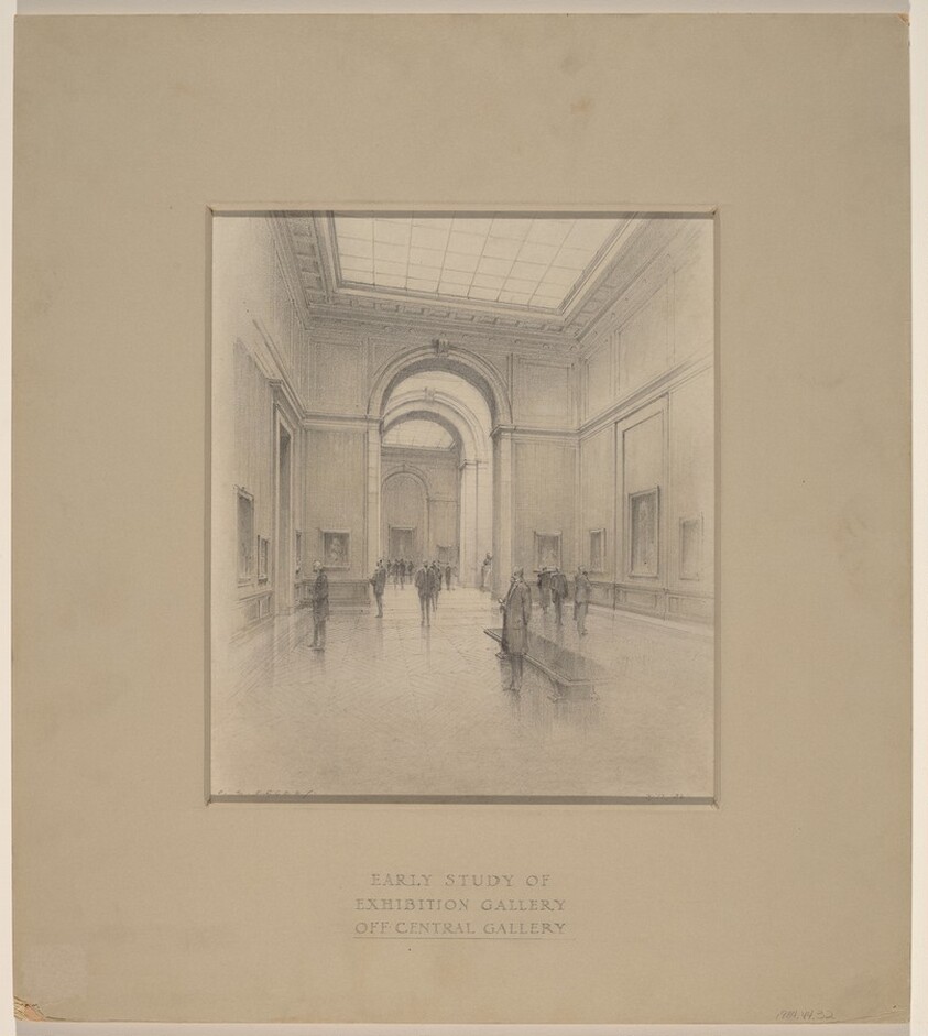 Early Study of Exhibition Gallery off  Central Gallery