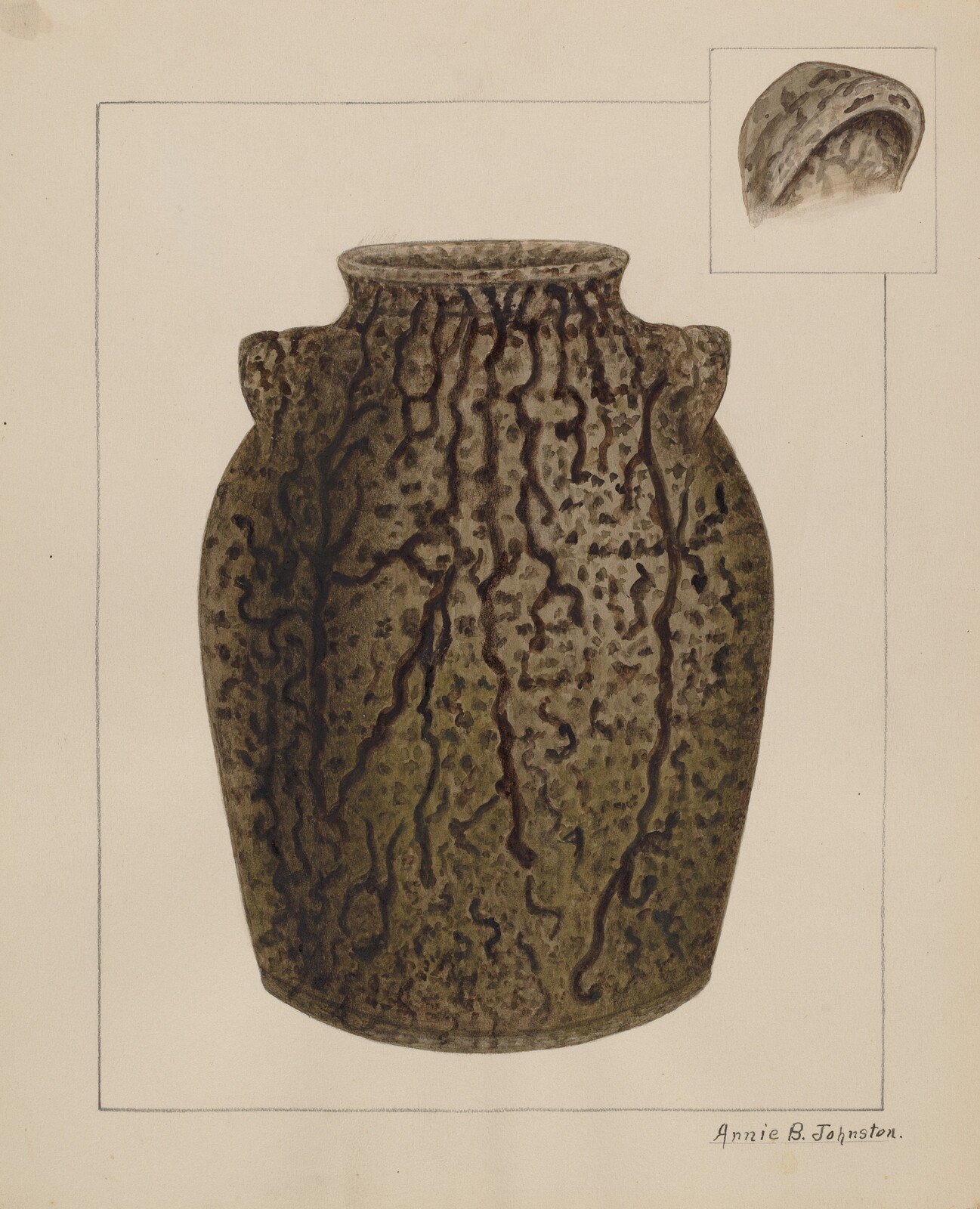 Stoneware Jar, Annie B. Johnston, c. 1937