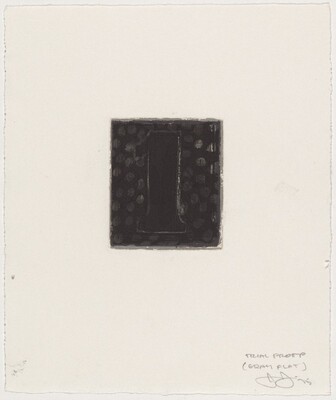 1 [trial proof], Jasper Johns, 1975