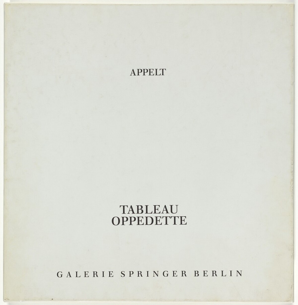Tableau Oppedette