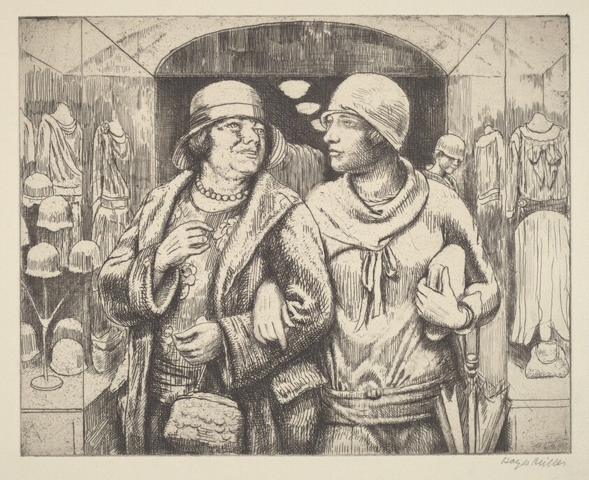 Two Ladies in a Dress Shop