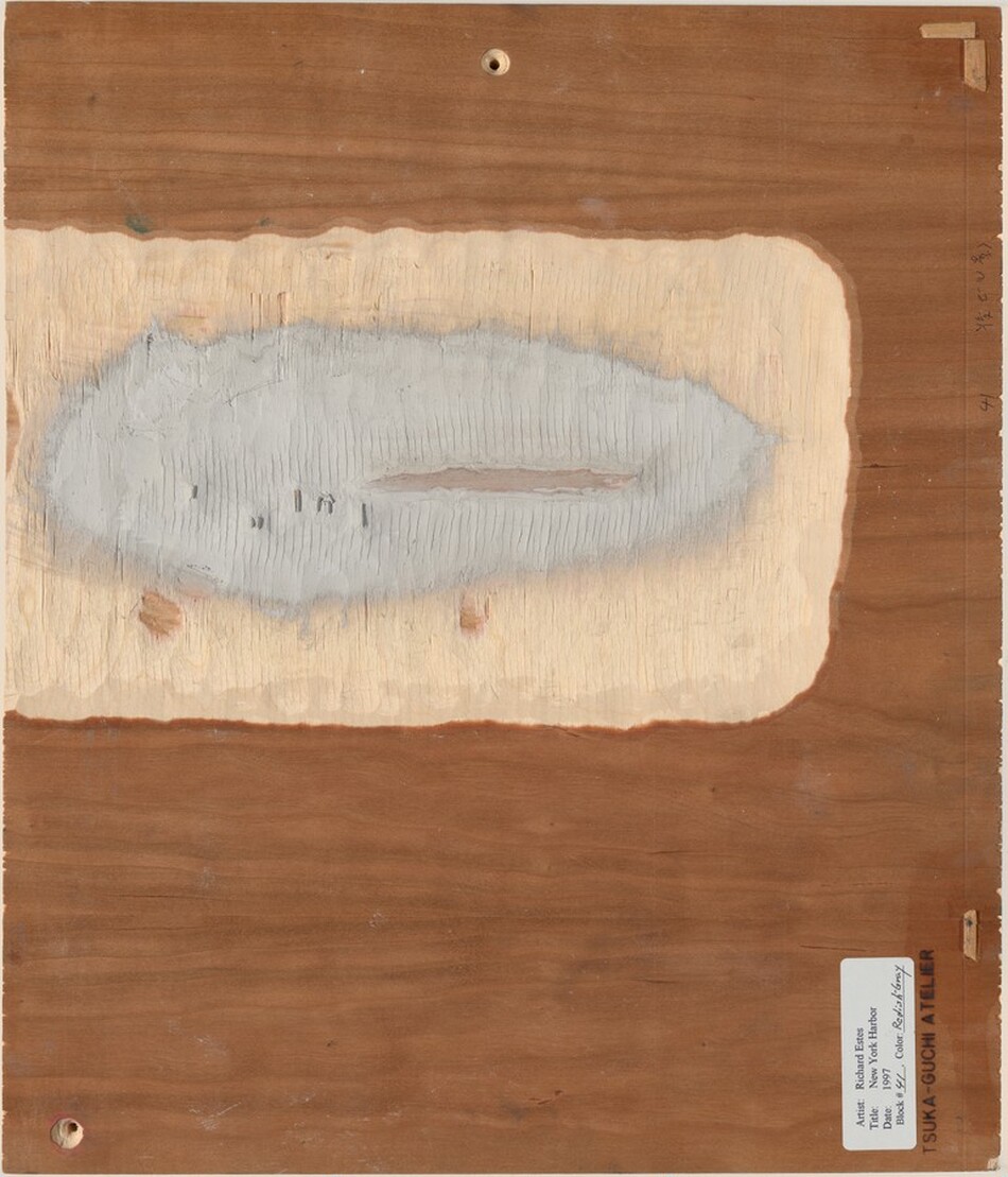 The image displays a series of layered shapes, featuring a large oval form in the center, surrounded by rough, uneven lines. The texture of the shapes and lines gives an abstract quality to the artwork. The central oval shape has a grayish hue with slightly frayed edges. The surrounding area has a wood-like appearance, resembling weathered driftwood or a worn tabletop, adding to the overall earthy and natural feel of the image.