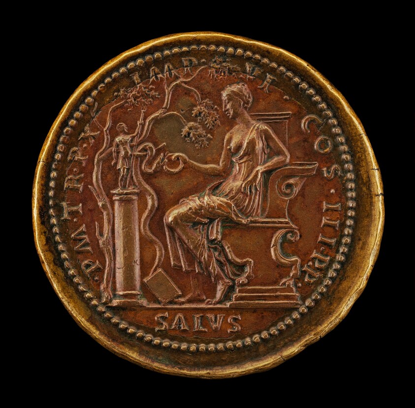 Salus Feeding a Serpent [reverse]
