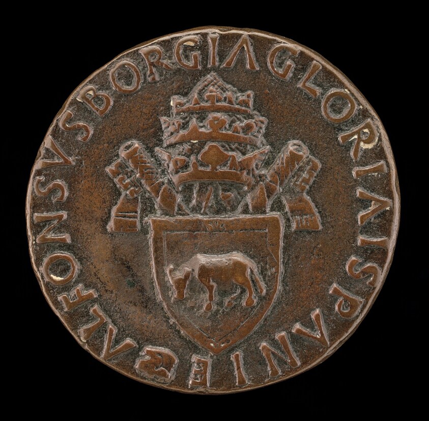 Borgia Arms with Tiara [reverse]