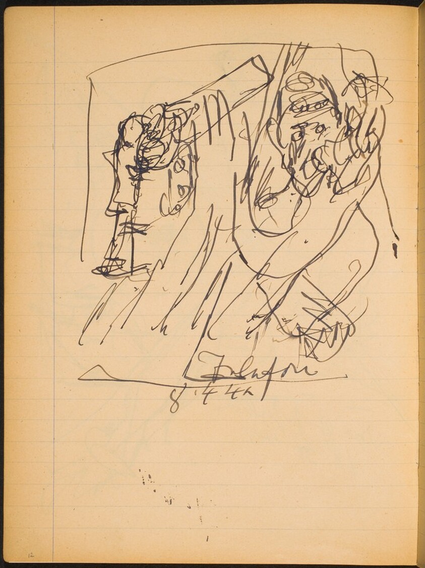 Skizze mit zwei Figuren (Sketch with Two Figures) [p. 12]