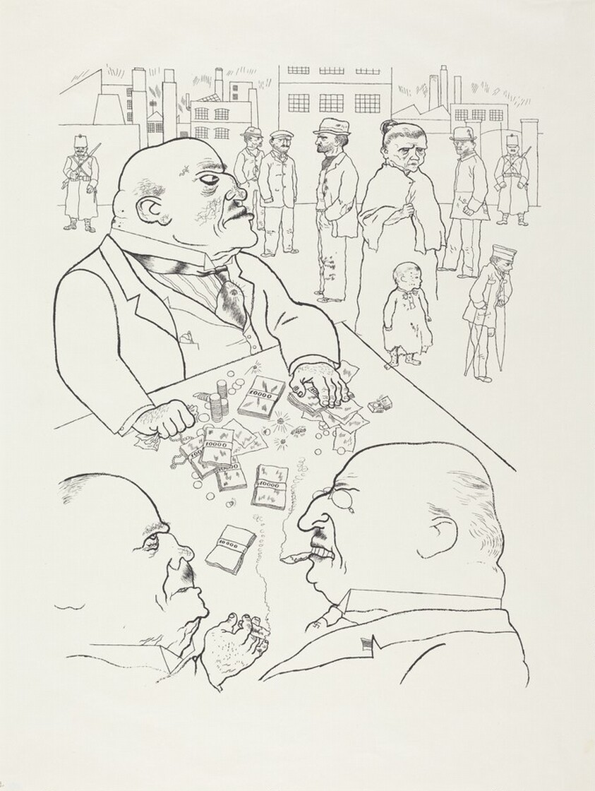 "Under my rule it shall be brought to pass, that potatoes and small-beer shall be con sidered a holiday treat;  and woe to him who meets my eye with the audacious front of health. Haggard want, and crouching fear, are my insignia; and in this livery I will clothe ye."("In meinem Gebiet soll's soweit kommen, das Kartoffeln und Dünnbier ein Traktament für Festtage werden, und wehe dem, der mir mit vollen feurigen Backen unter die Augen tritt! Blässe der Armut und sklavische Furcht sind meine Leibf arbe; in diese Livrei will ich euch kleiden.")