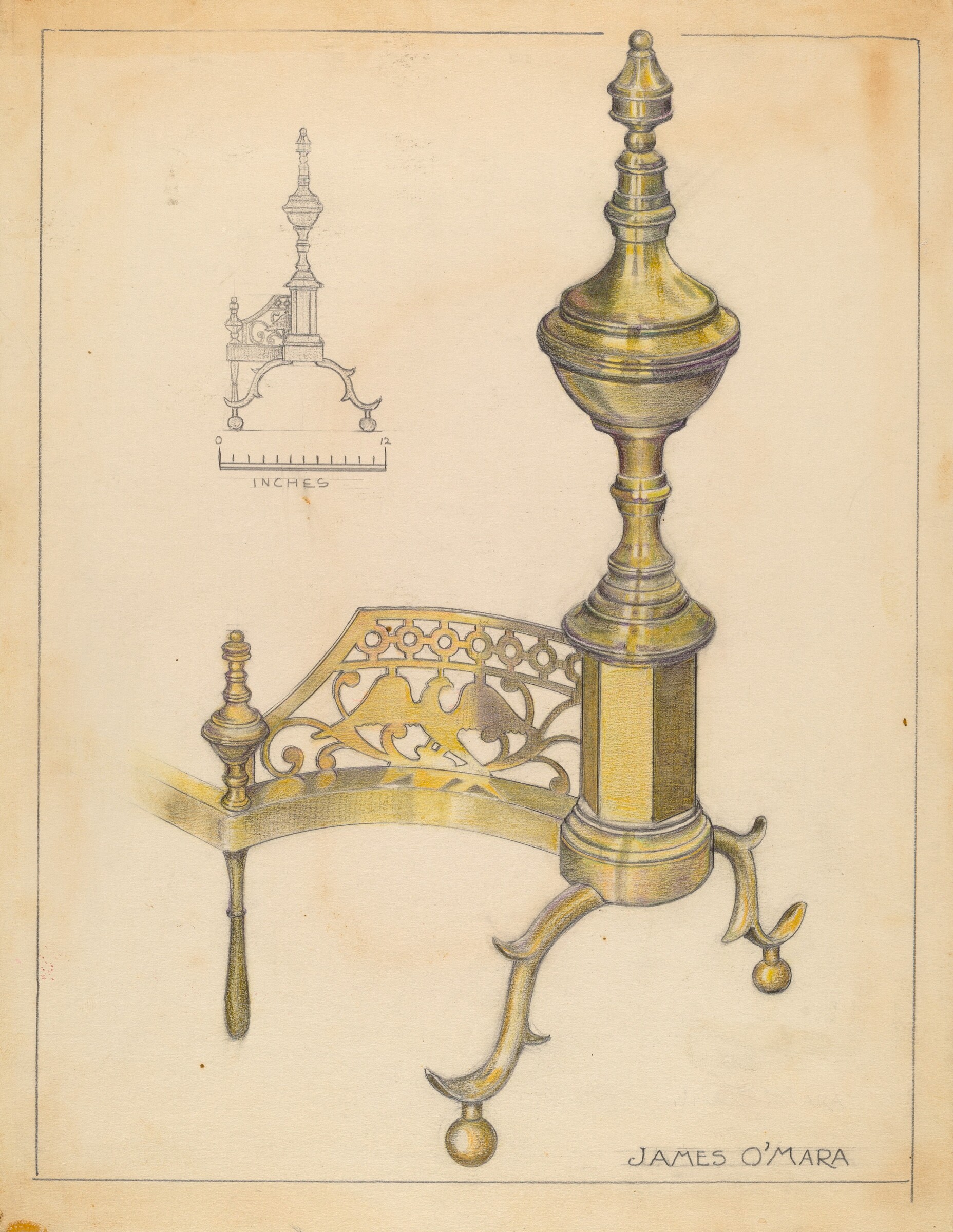 Andirons, James O'Mara, c. 1936