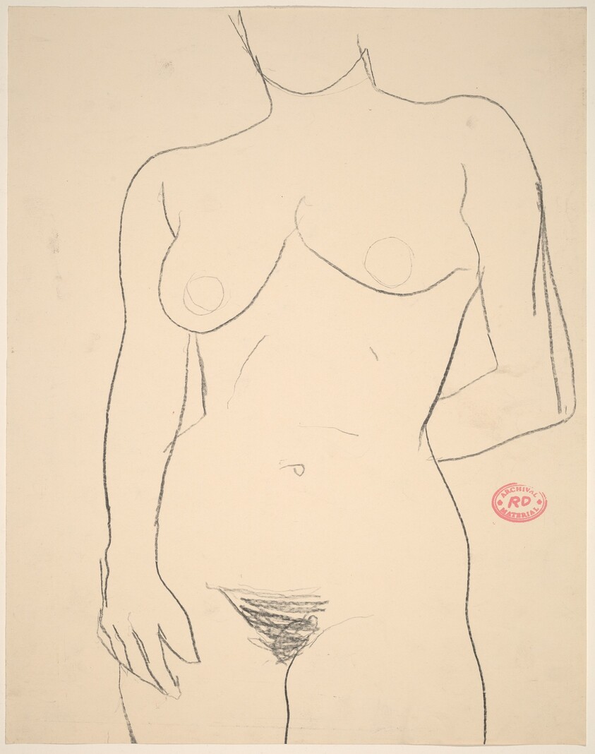 Untitled [standing nude with her left arm behind her back]